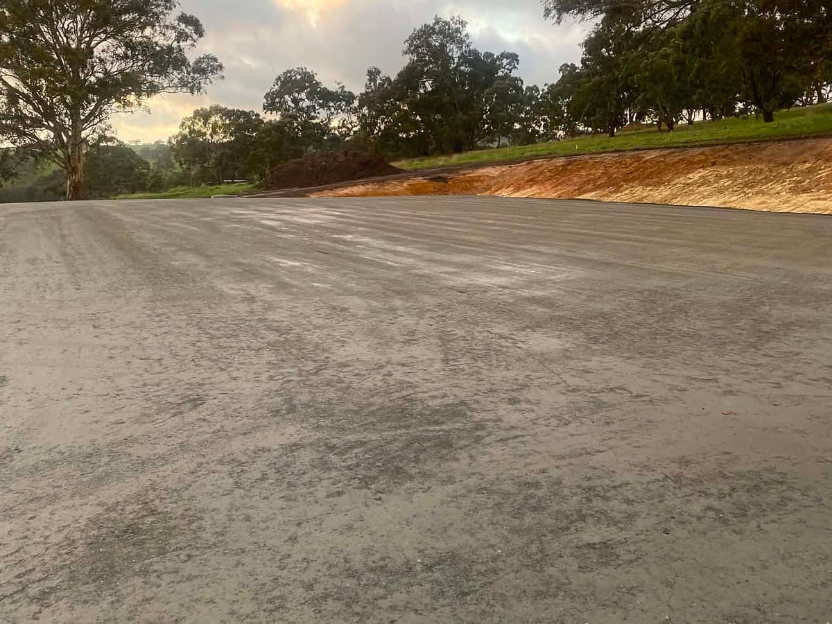 Large compacted pad ready for construction